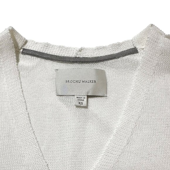 Brochu Walker Palmas Vee White Sweater XS Salt Water NWT - Picture 16 of 16